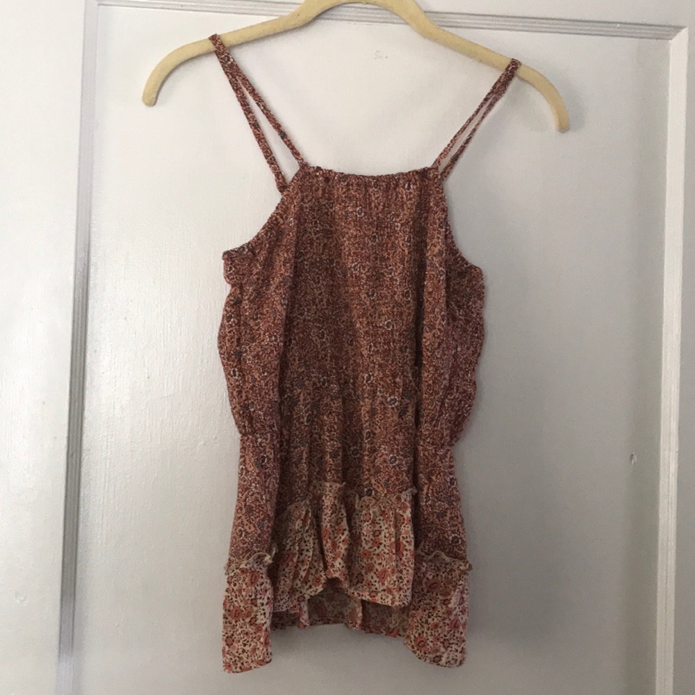 NWT Smocked Floral Tank